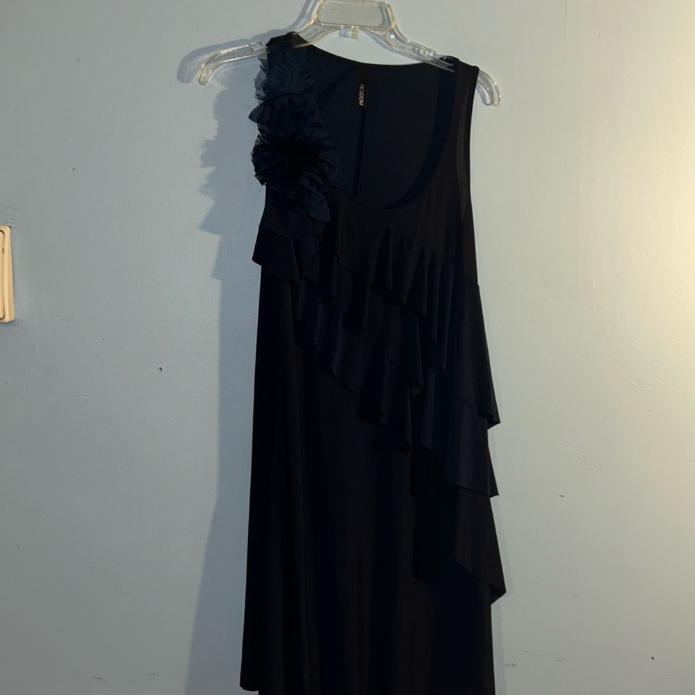 Mic & Dom Navy Blue Ruffle bodycon tank dress size medium*